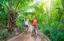 Marché de Long Xuyen et vélo sur l'île du Tigre - ferry pour Phu Quoc